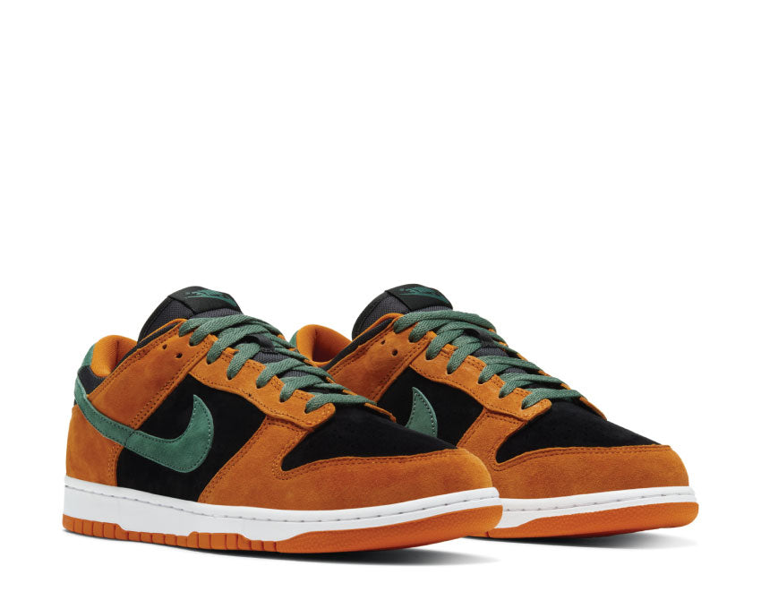 Nike Dunk Low SP Ceramic Black Nori side view — black and nori leather