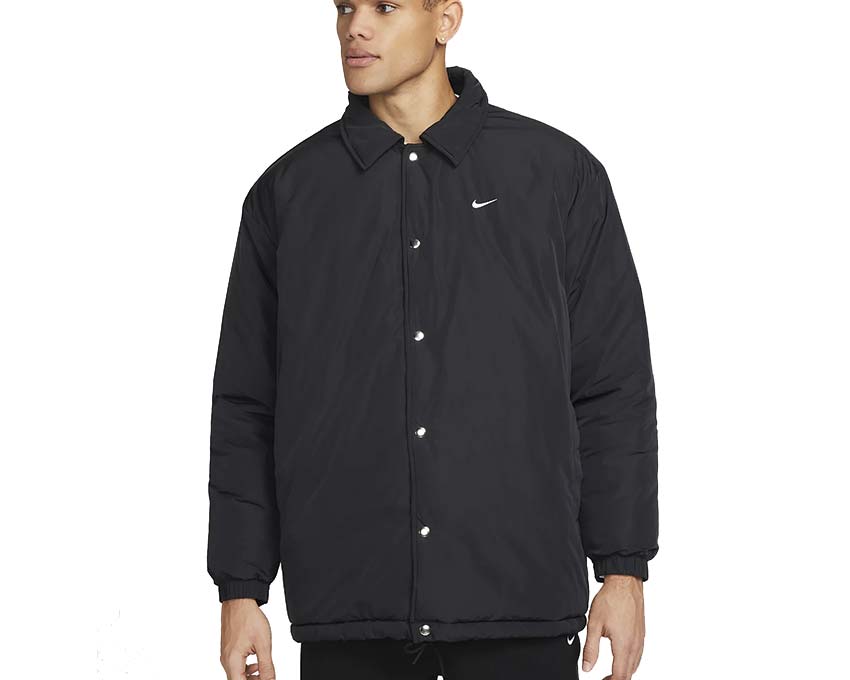 Nike NSW Circa Filled Jacket Black Ice Silver side view — lightweight padding