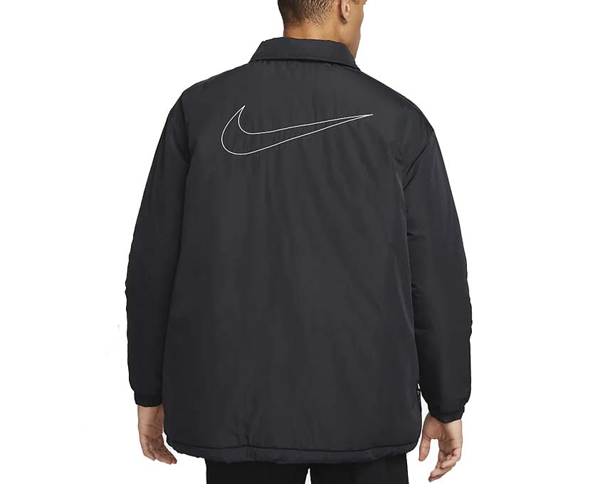 Nike NSW Circa Filled Jacket Black — collar and zip detail NSW