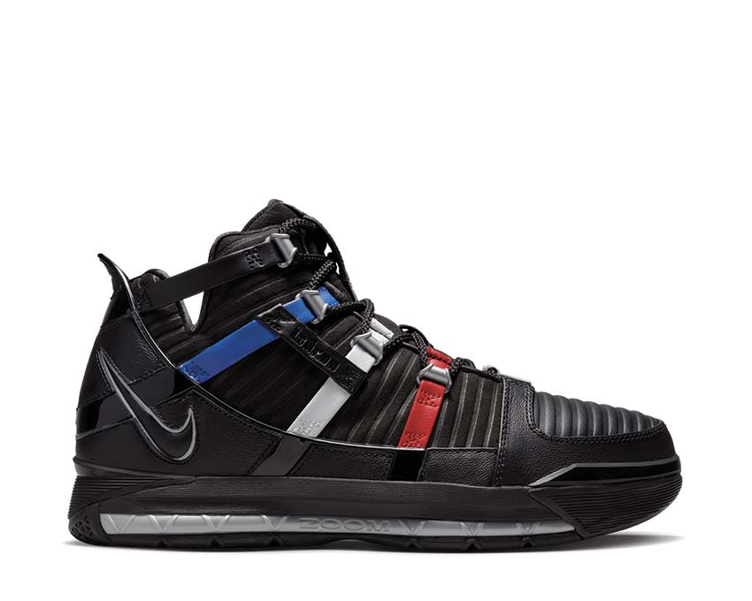 Nike Zoom Lebron 3 Black Metallic Silver Red — sneaker homme basketball retro
