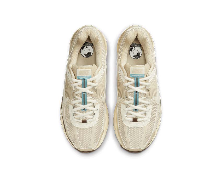 Nike Zoom Vomero 5 Oatmeal Pale Ivory Sail LT Chocolate dettaglio — tomaia in mesh tecnico