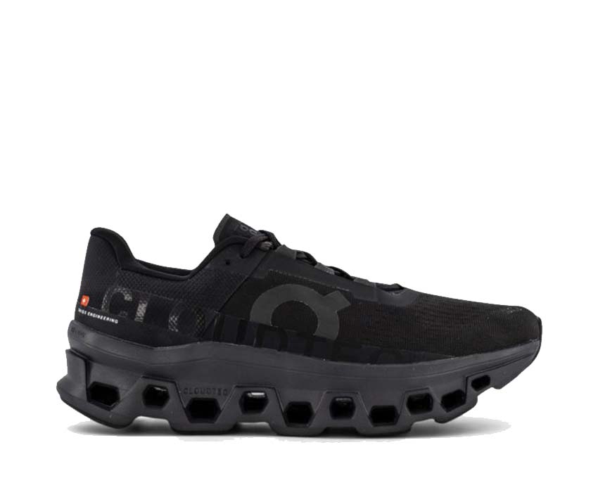 On Cloudmonster All Black — men's running CloudTec technology