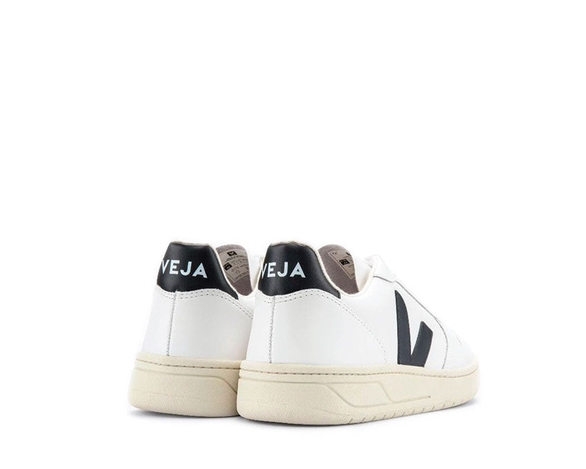 Veja V-10 White/Black semelle — semelle caoutchouc naturel
